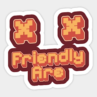 Friendly Fire Pixel Gaming Retro Sticker